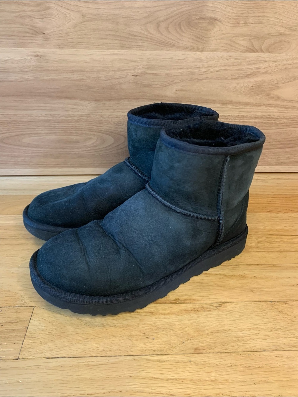 UGG Classic Mini Black Boots - Size 8